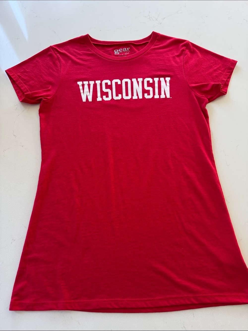 Wisconsin Badger Women's Gear For Sports Red Graphic Tee Size: L